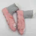 Rosa Mikrofaserstiefel Socken